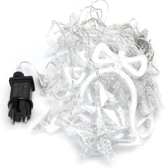 Aigostar - Catena luminosa LED natalizia per esterni 120xLED/6W/230V/8 funzioni 3x0,6m IP44 bianco freddo + telecomando