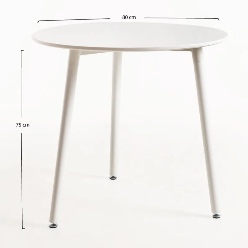 Tavolo Tabe 80 cm - Bianco