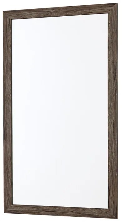Specchio bagno 67x87 cornice marrone effetto legno reversibile   Wood
