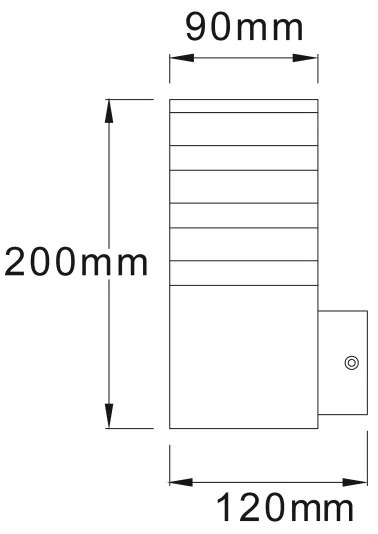 LED RGBW dimmerabile applique da esterno TEKSAS 1xE27/9W/230V IP44 antracite