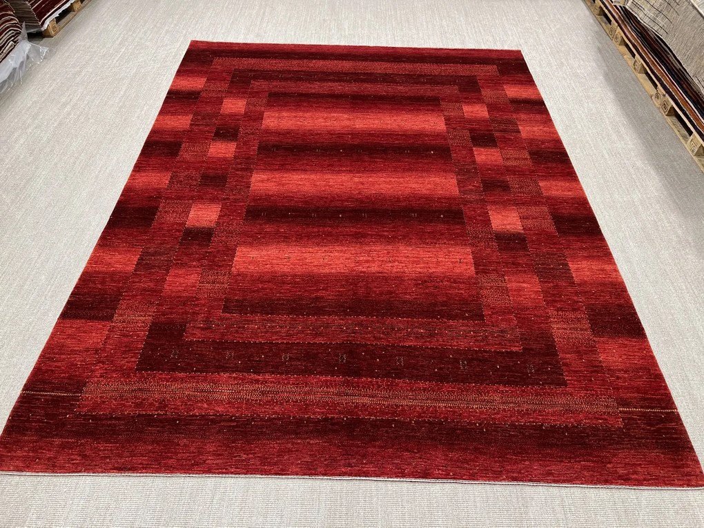 Loribaft Tappeto 300 x 390 Rosso (Iran) Annodato A Mano