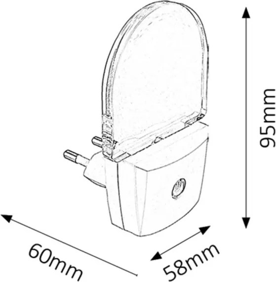 Rabalux 4658 - Lampada LED da spina PARIS LED/0,5W/230V