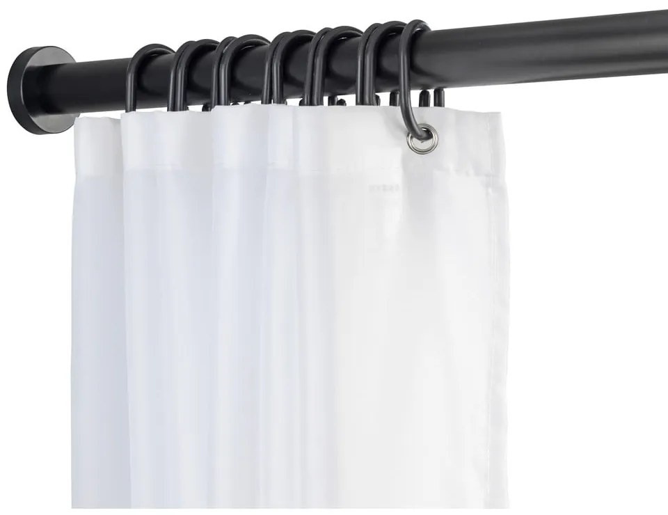 Asta da bagno telescopica nera, lunghezza 110-185 cm Luz - Wenko