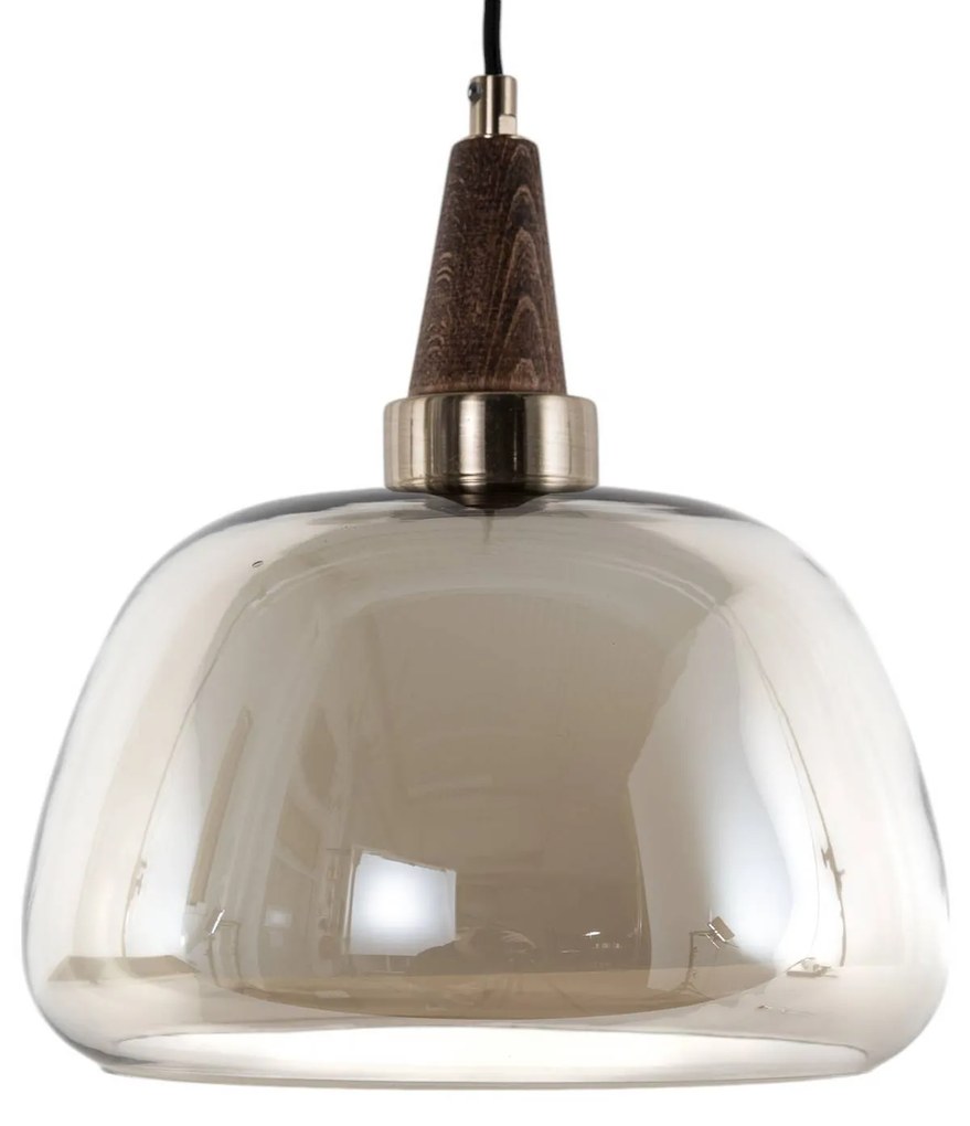 Lampada a sospensione in vetro Ermo Lucea, dimmerabile, Soggiorno / Sala da pranzo, Metallo, Lampada a sospensione