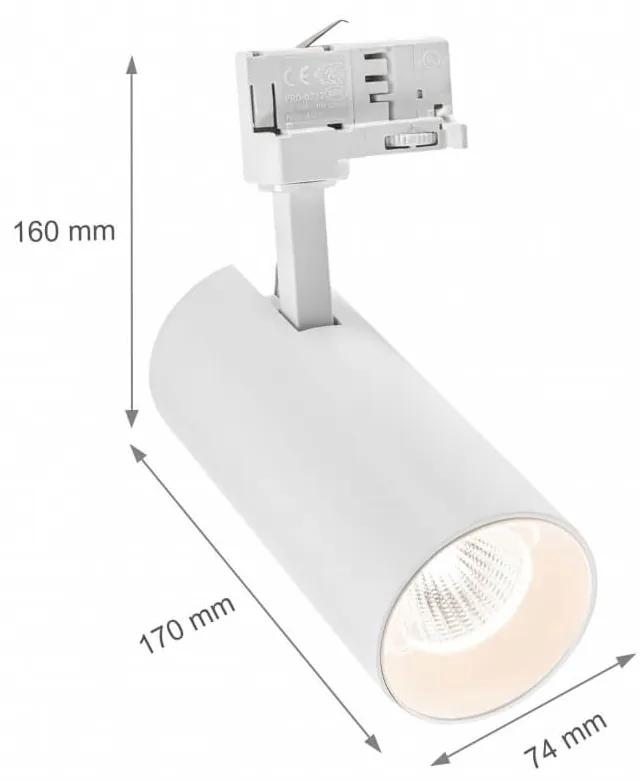 Faretto LED 25W 2.650lm binario Trifase - angolo 36° / 60° Colore Bianco Naturale 4.000-4.500K