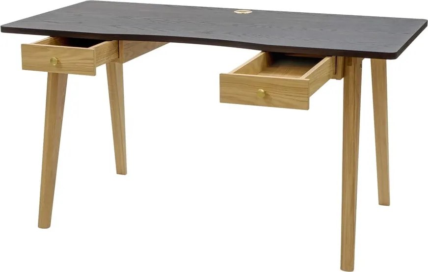 Scrivania con effetto rovere 70x140 cm Nice – Woodman