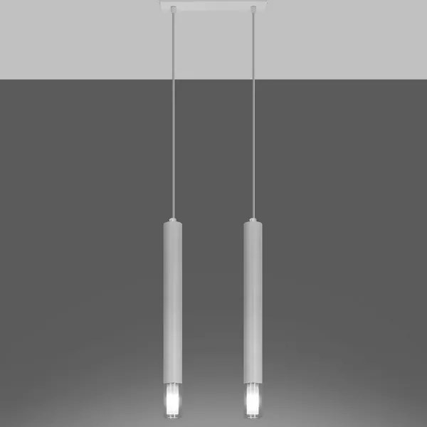 Sollux SL.0958 - Lampadario su corda VIZIER 2xG9/40W/230V bianco