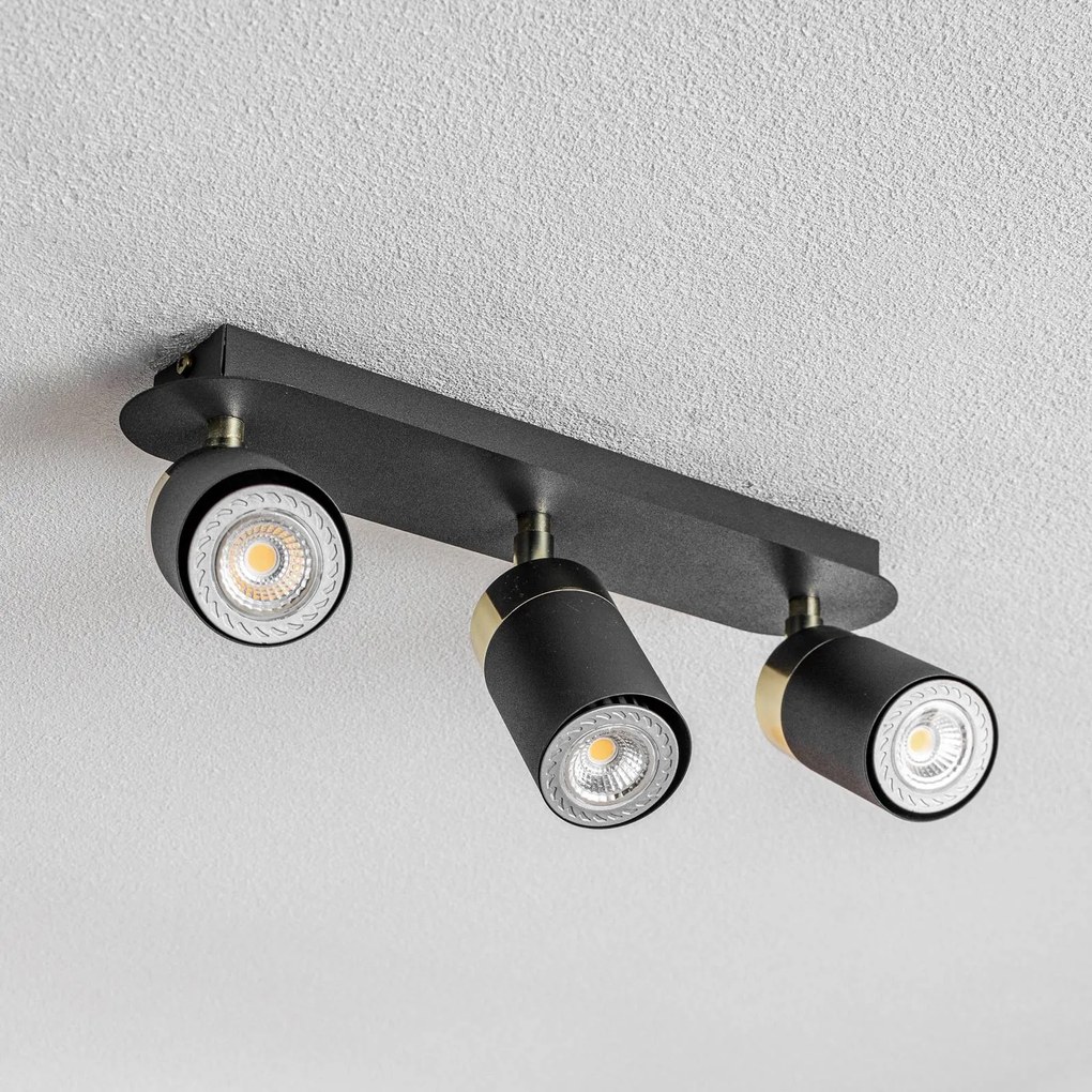 Eko-Light Spot da soffitto Joker, 3 luci, blu-oro