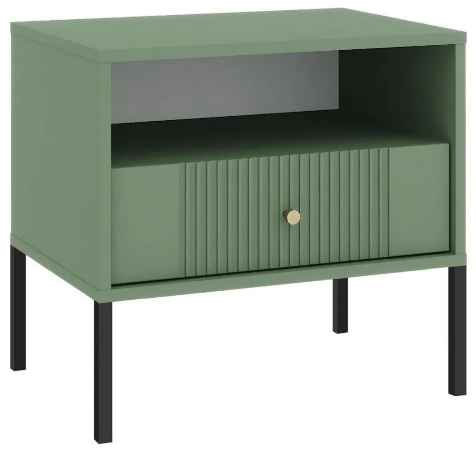 Comodino LUE verde/nero