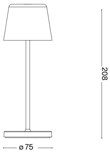 Ideal Lux - Lampada da tavolo touch dimmerabile CUTE LED/2,5W/3,7V IP65 bianca