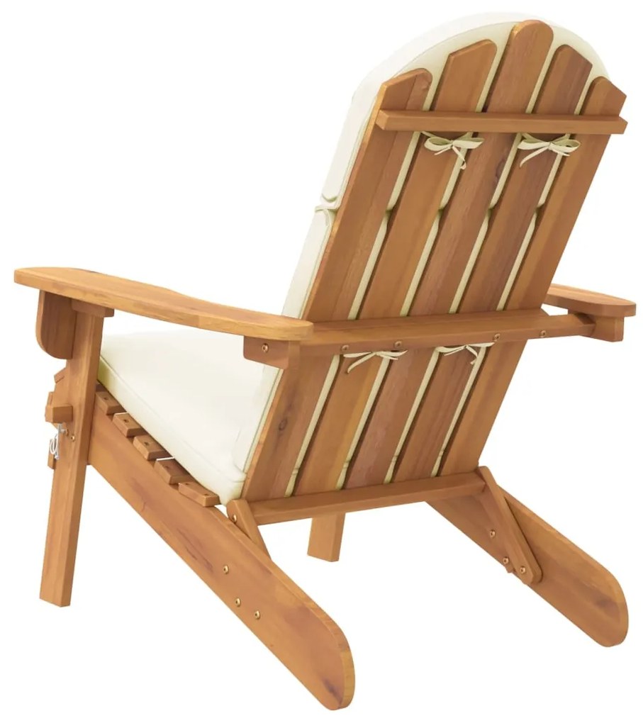 Sedia adirondack da giardino con cuscini legno massello acacia