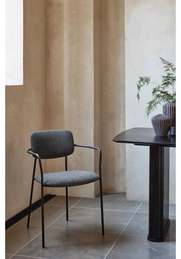 Sedia da pranzo grigio scuro Zama - Unique Furniture