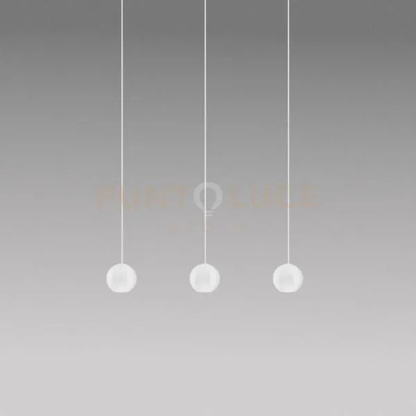 Guya s/3 - sospensione 3 luci a led lineare 3000k 1525lm 24w bianco