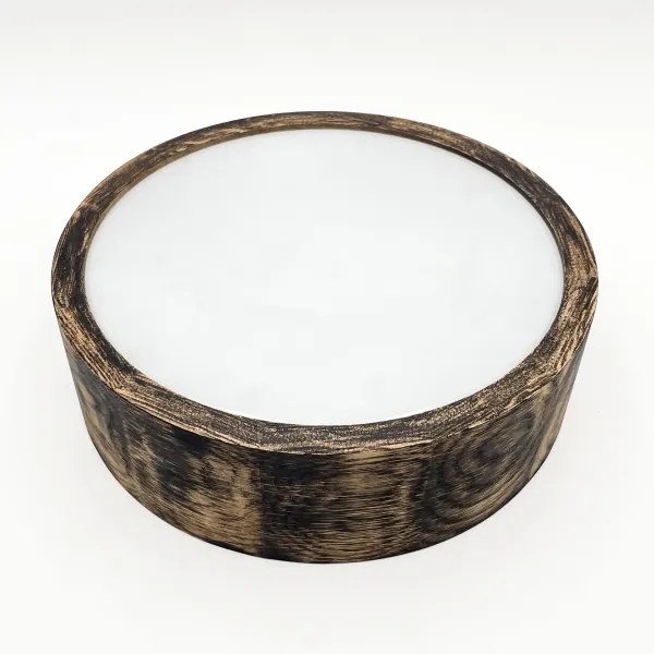 Plafoniera bagno OAK SMOKY 2xE27/15W/230V IP54 Ø27,5 cm rovere/marrone