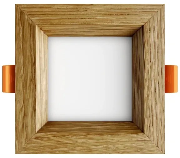 APLED - Lampada LED SQUARE WOODLINE LED/3W/230V 3000K 9x9 cm quercia legno solido