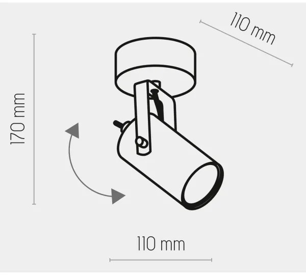 Faretto REDO 1xGU10/10W/230V nero