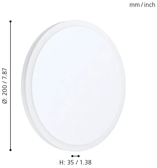 Eglo 98656 - Plafoniera LED MONGODIO 1 LED/8,6W/230V