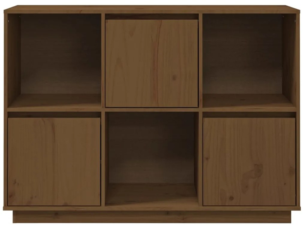 Credenza Miele 110,5x35x80 cm in Legno Massello di Pino