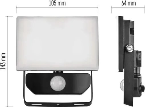 Riflettore LED con sensore TAMBO LED/10W/230V 4000K IP54