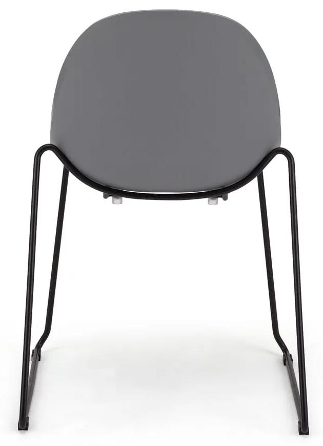 Set di 2 sedie da pranzo grigie con base nera Viva - Bonami Selection