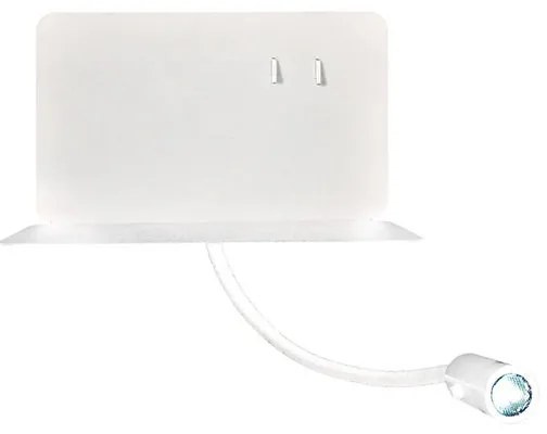 Applique LED moderno Dione bianco, NOVECENTO bianco naturale