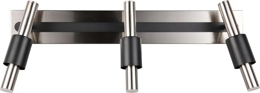 Faretto LED nero e argentato 20,5x63 cm Ikaris – Trio Select