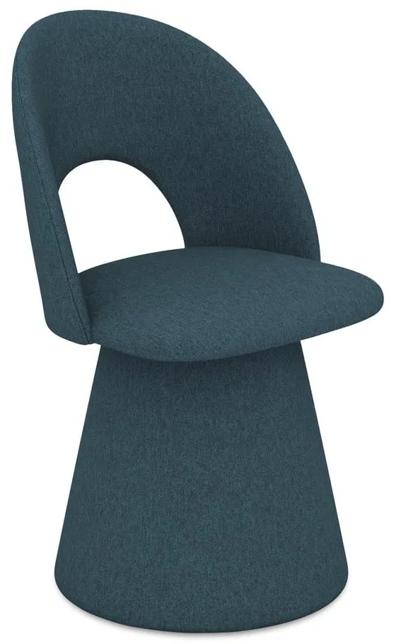 Sedia da pranzo color petrolio in imbottito Kalo – Makamii