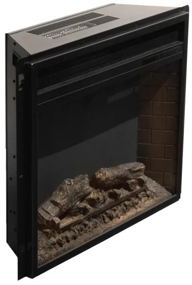 Camino elettrico da terra in legno Bianco JEFFERSON L89,5 x H90,5 x P28 cm