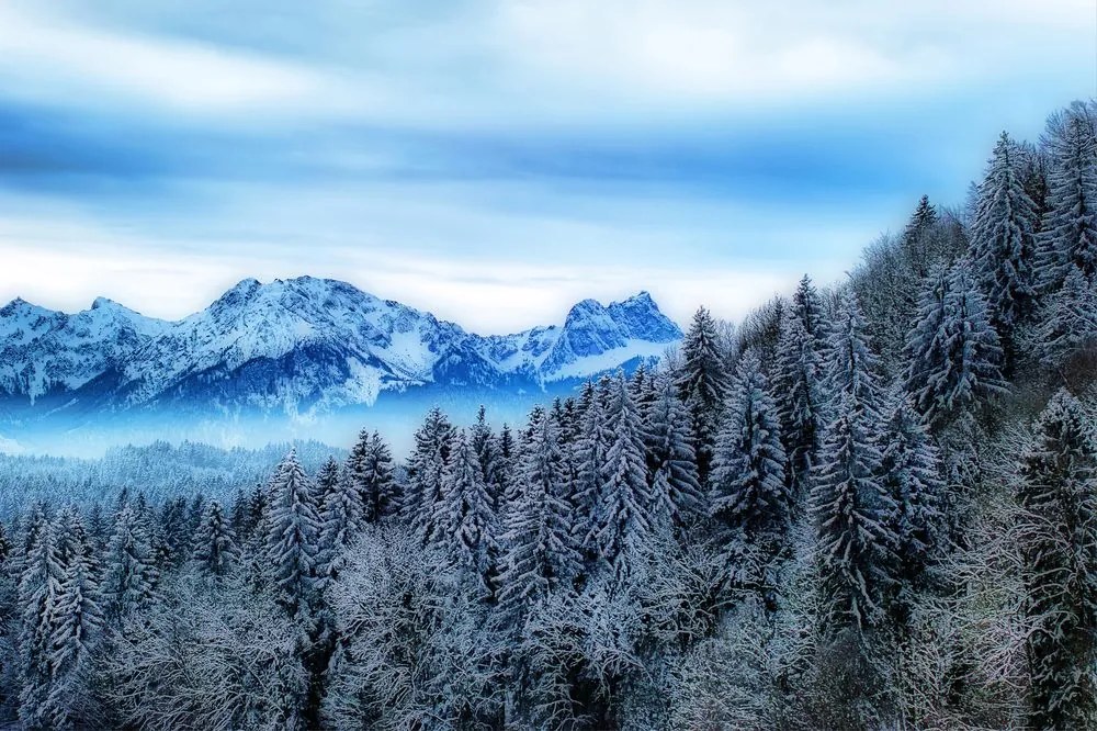 Carta da parati autoadesiva – Montagne ghiacciate