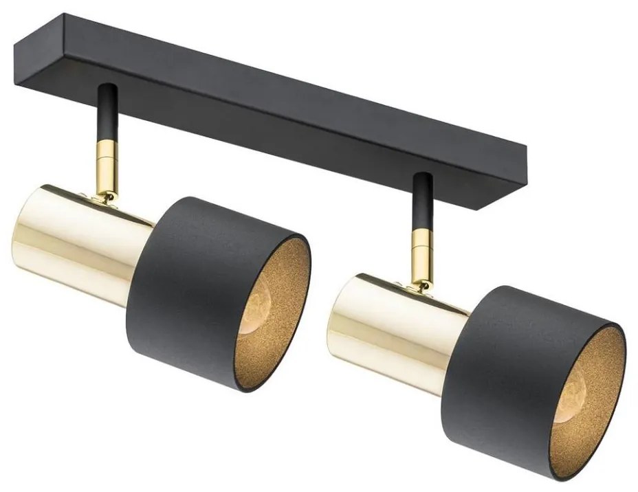 Argon 0925 - Faretto DORIA 2xE27/15W/230V nero/ottone