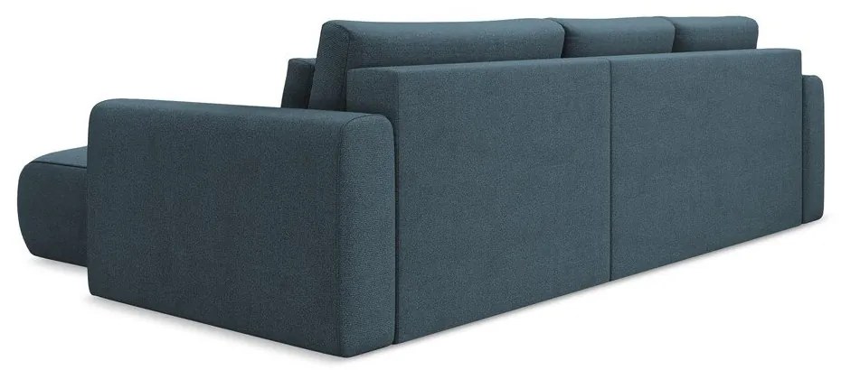 Divano angolare blu allungabile/con contenitore (con penisola a destra/con chaise lounge) Kapua – Makamii