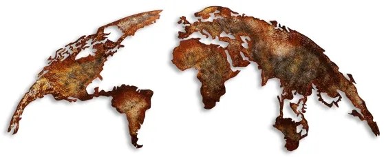 Decorazione da muro 2 pz pianeta metallo