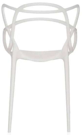 Sedia per casa giardino impilabile - MARK curve Bianco 4 sedie