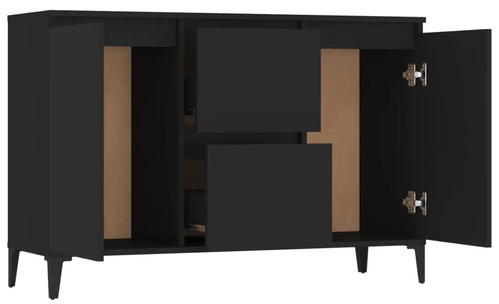 Credenza nera 104x35x70 cm in truciolato