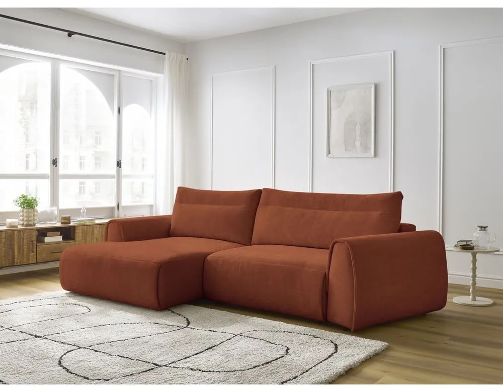 Divano angolare arancione Aden – Bobochic Paris