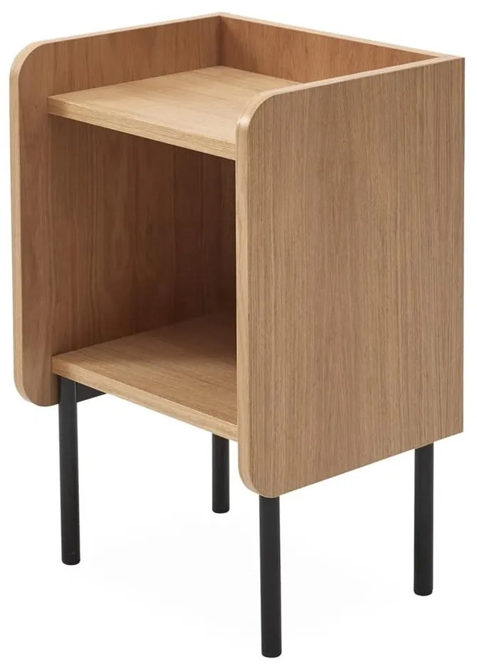 Comodino colore naturale in rovere con ripiani Wrap - Bonami Selection