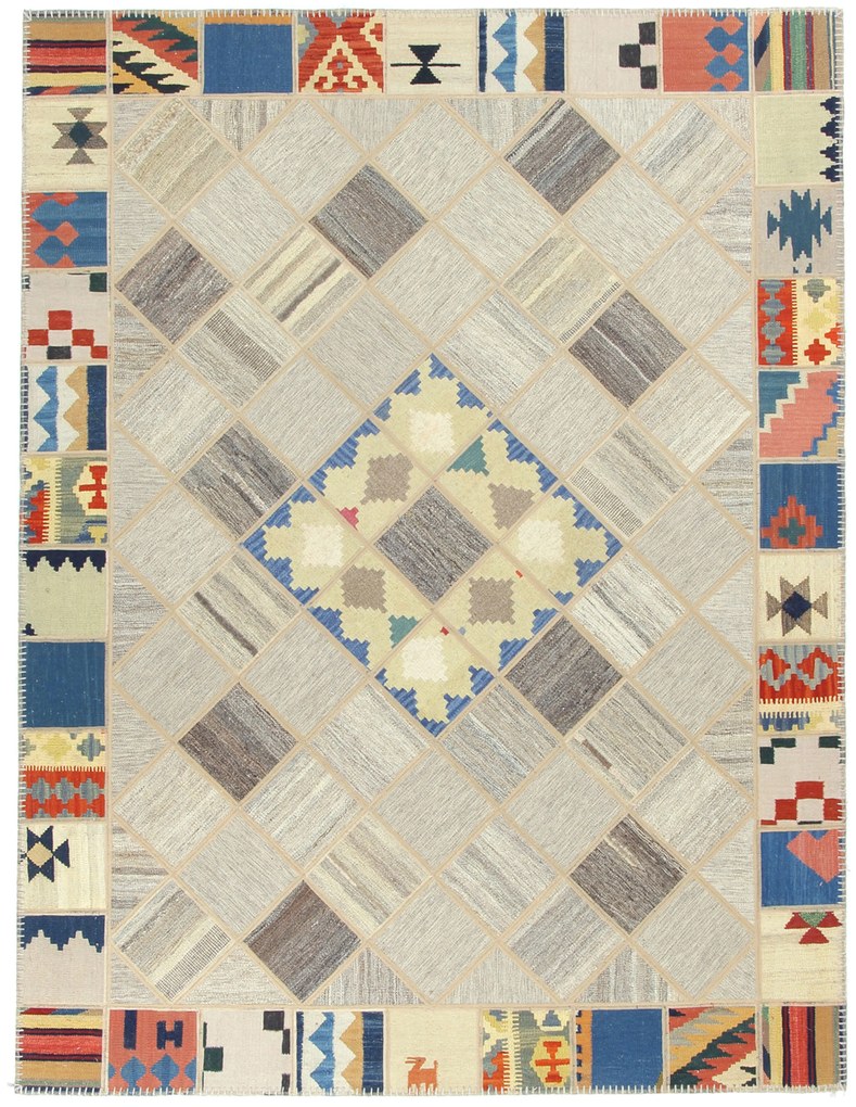Kilim Tappeto 240x180 (Iran) Tessuto A Mano