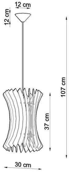 Lampadario su filo ORIANA 1xE27/60W/230V