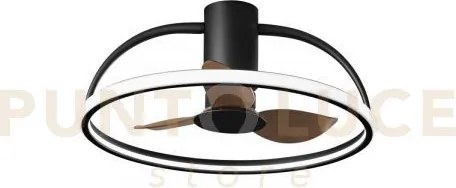 Plafoniera led ventilatore hadley nero 40w 5250lm cct 3000-4000-650...