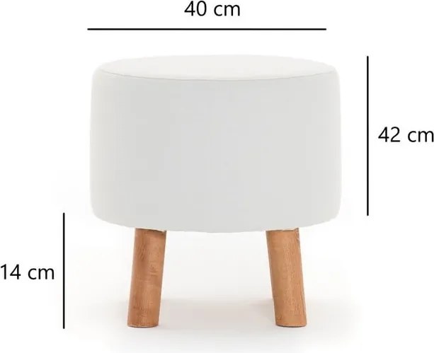 Sgabello bianco Silindir - Balcab Home