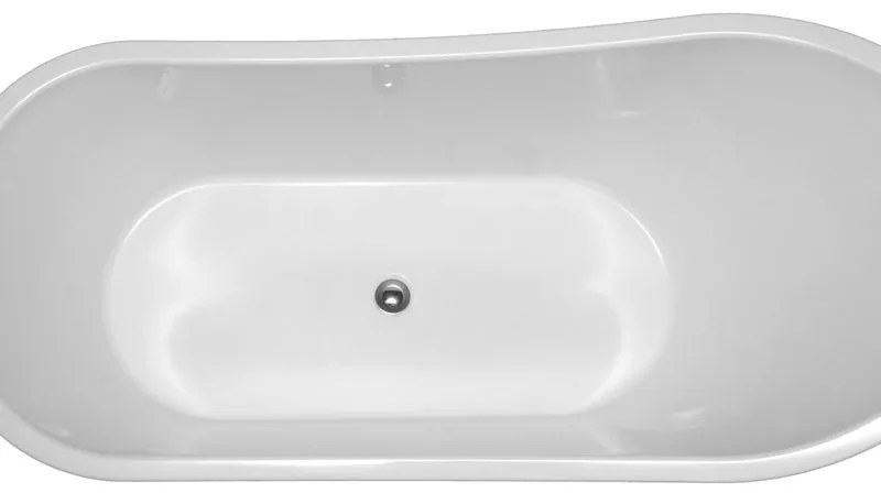Vasca a isola Aurora bianco L 73 x P 159.5 cm