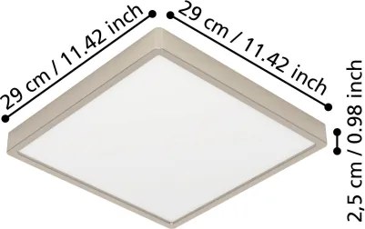 Eglo 901322 - Plafoniera LED FUEVA/13W/230V 2700/4000/6500K 29x29 cm cromato