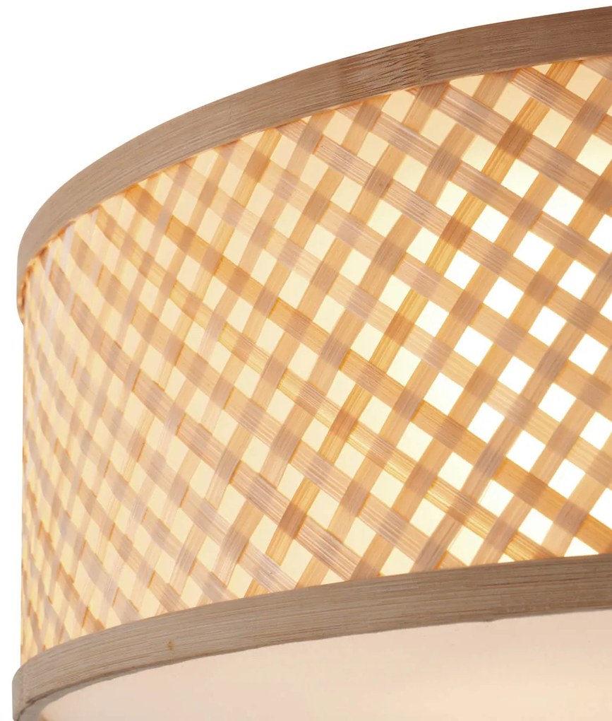 Lampada da soffitto in bambù orientale naturale 40 cm - Tremmo