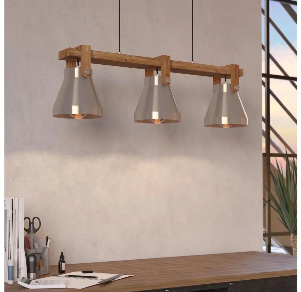 Eglo 43952 - Lampadario a sospensione con filo CAWTON 3xE27/40W/230V