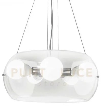 Audi-10 lampadario a sospensione in vetro trasparente' lampadine in...