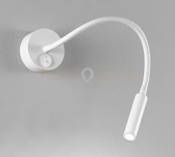 Applique flex in metallo colore bianco minispy led 3w 4000k cri?80 ...