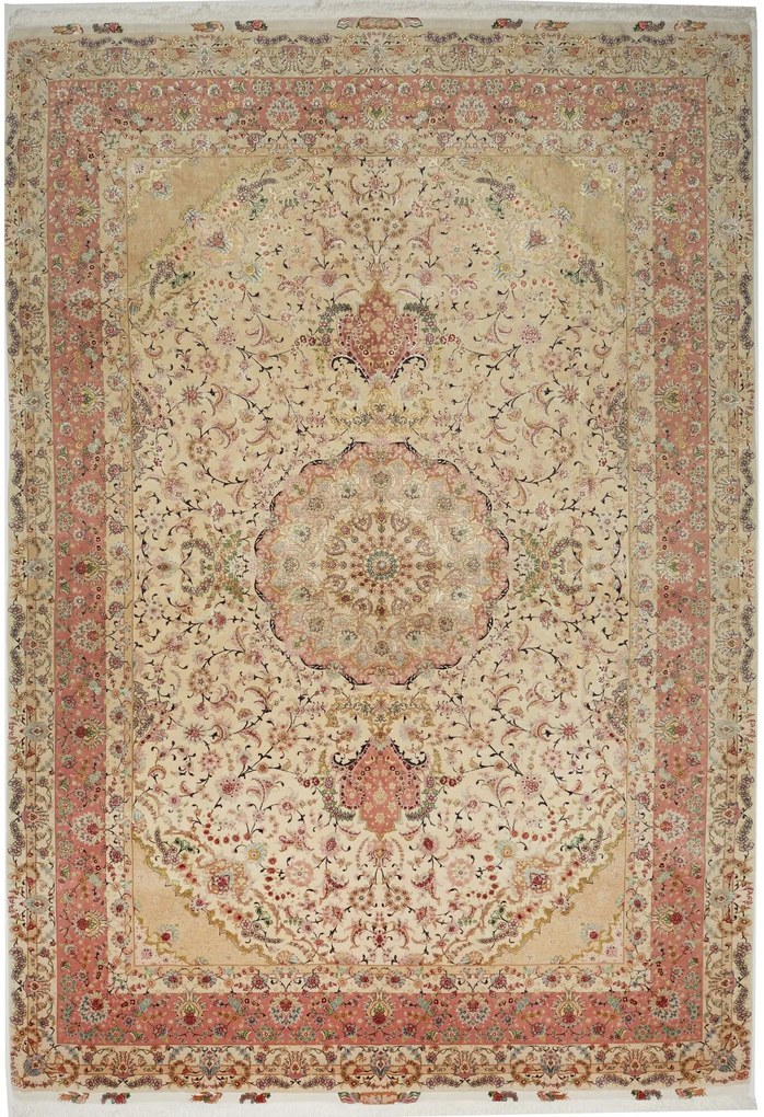 Tabriz Tappeto persiano 250x360 Beige (Iran) Annodato A Mano