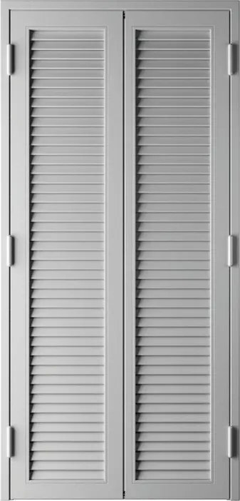 Persiana blindata 2 ante Vesta in ferro H 220 cm grigio