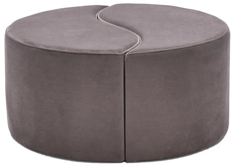 Pouf JING, diam. 80 cm, marrone