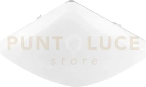 Plafoniera led moon quadrata bianca 24w 2460lm cct 3000 e 4000 e 65...